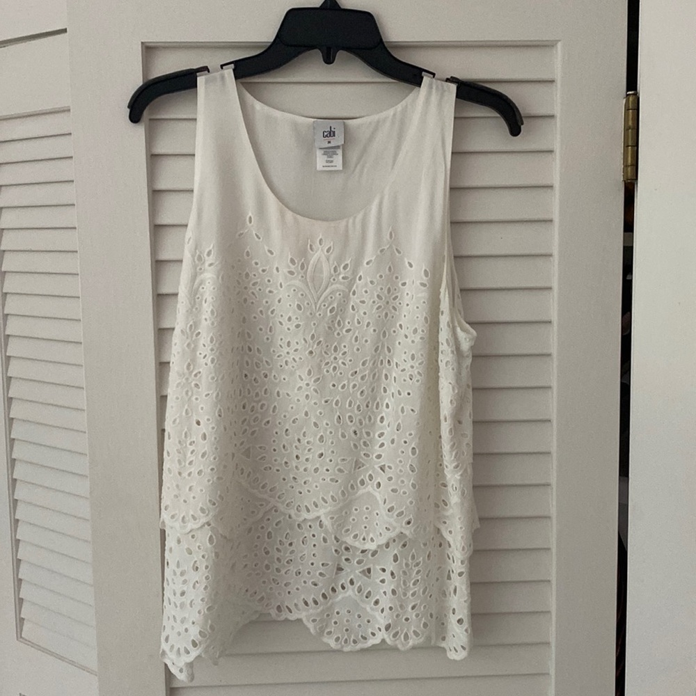 White eyelet blouse